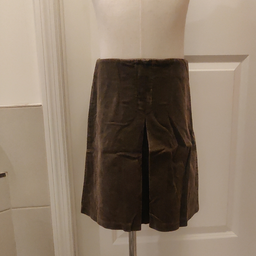 J. Crew/Crewcuts Girls Dark Brown Velvet Skirt Y2K Cottagecore Vintage Inspired